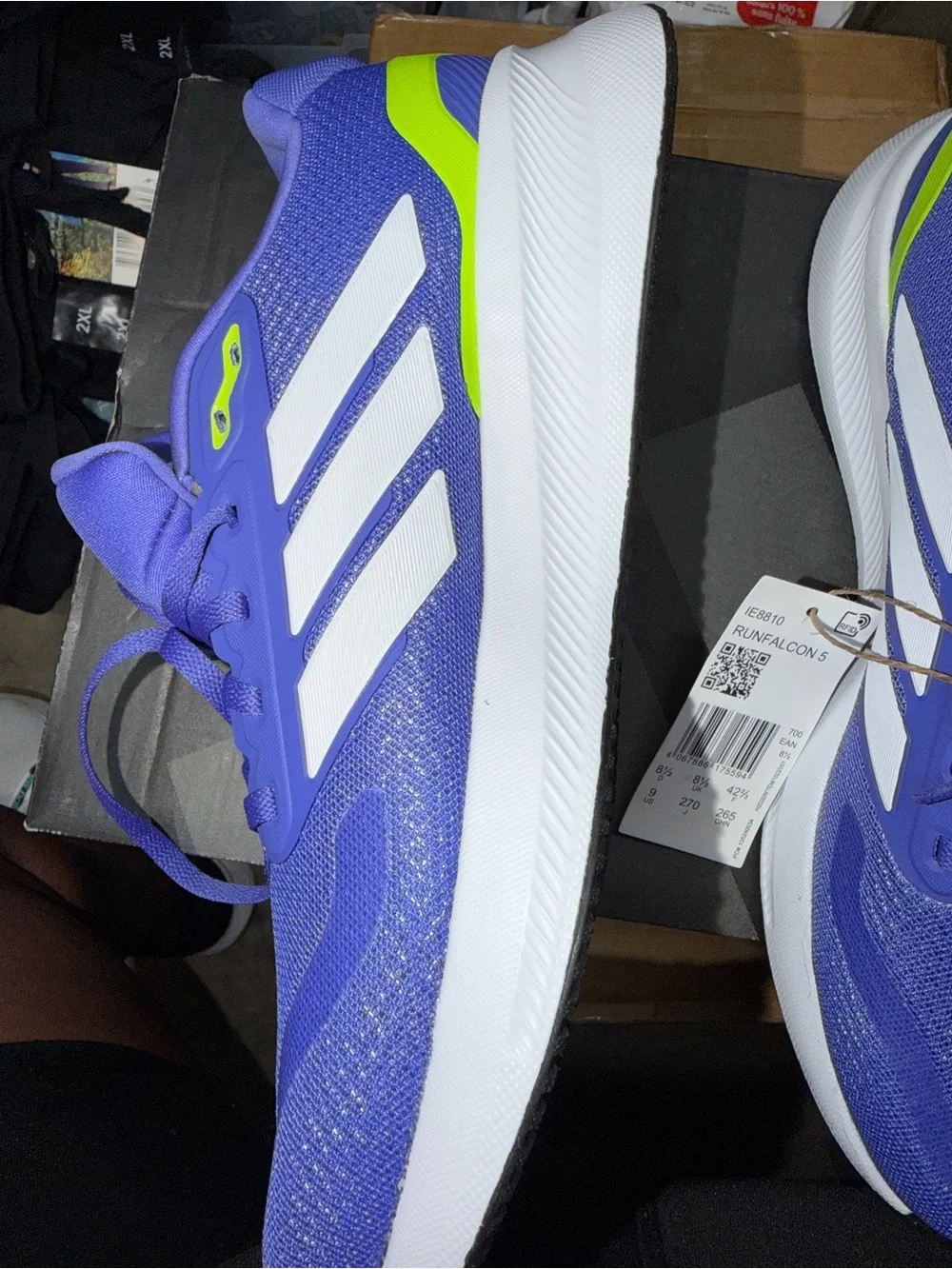 adidas Men's Athletic Running Shoes in Blue with Neon Accents